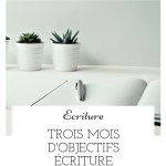 Trois mois d'objectifs d'écriture